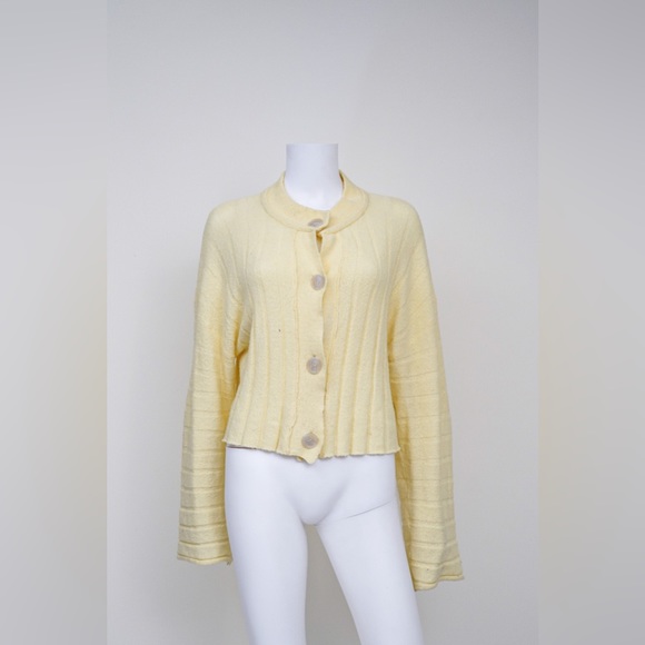 RUS Yellow Pelote Cardigan Size Small